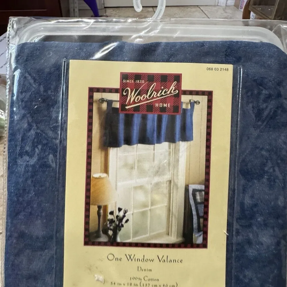 Vintage Woolrich Blue Denim One Window Valance‎ 54